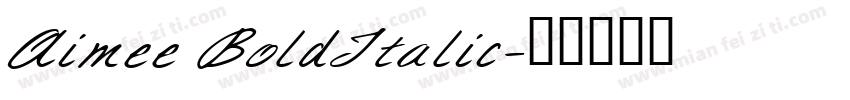 Aimee BoldItalic字体转换